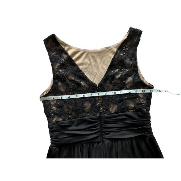 New JH Evenings Women's Black Sleeveless Lace Sequins Cocktail Dress Size 8 - Picture 10 of 13